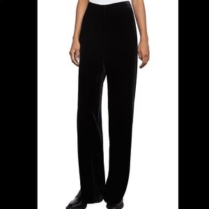 BCBG maxazria colton wide leg velvet black pant S